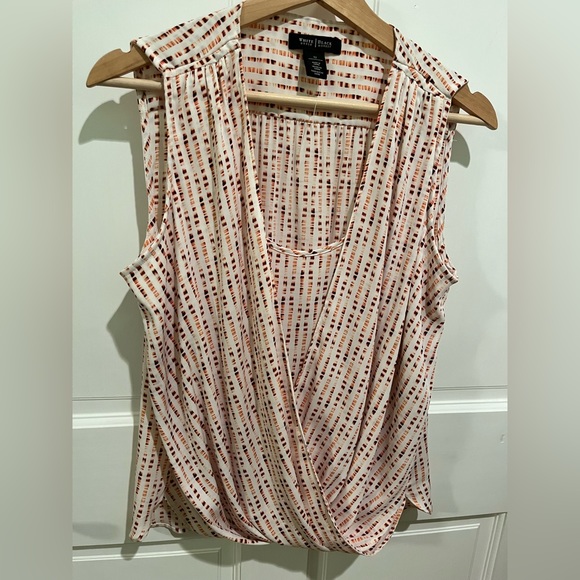 White House Black Market Tops - White House Black Market Orange Speckled Top